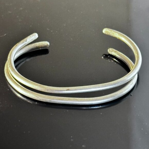 Conceptual Subculture Jewelry - Sterling Silver 925 Cuff Bracelets Handmade Rustic Bangles